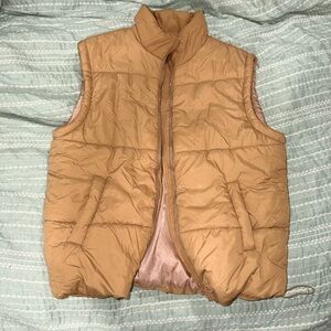 Tan Puffer Vest
